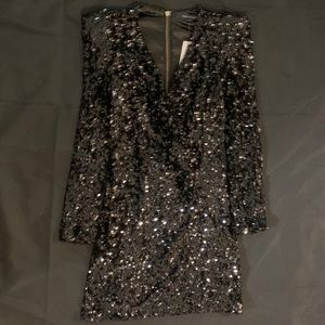 French Connection Black Sequin Dress